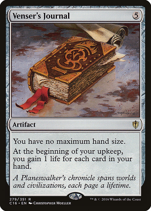 Commander 2016 - 279 - Venser's Journal - Rare - C - Non-foil