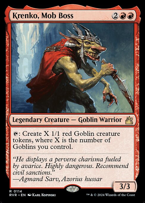 Ravnica Remastered - 114 - Krenko, Mob Boss - Rare - R - Non-foil