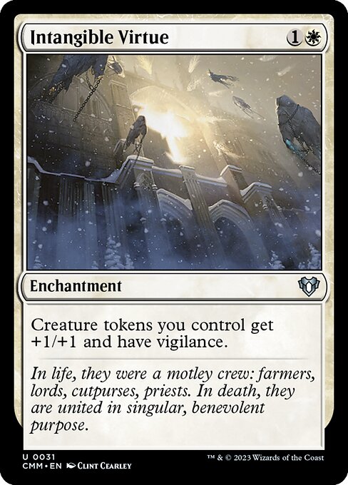 Commander Masters - 31 - Intangible Virtue - Uncommon - W - Foil