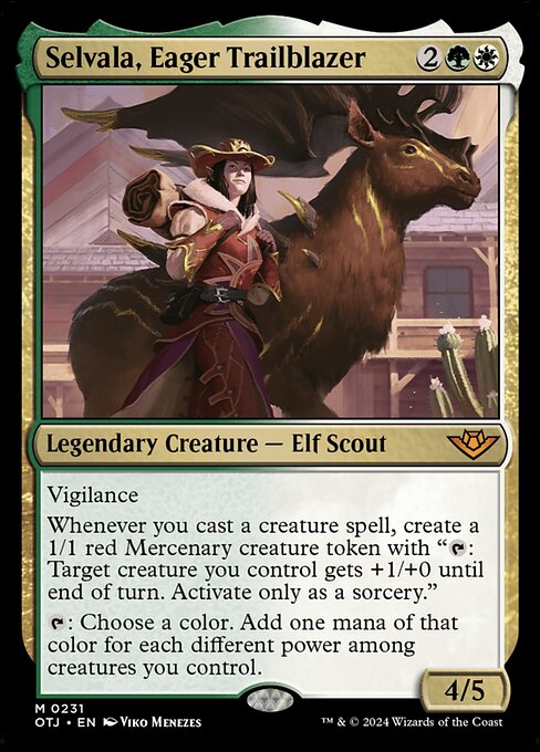 Outlaws of Thunder Junction - 231 - Selvala, Eager Trailblazer - Mythic - WG - Non-foil