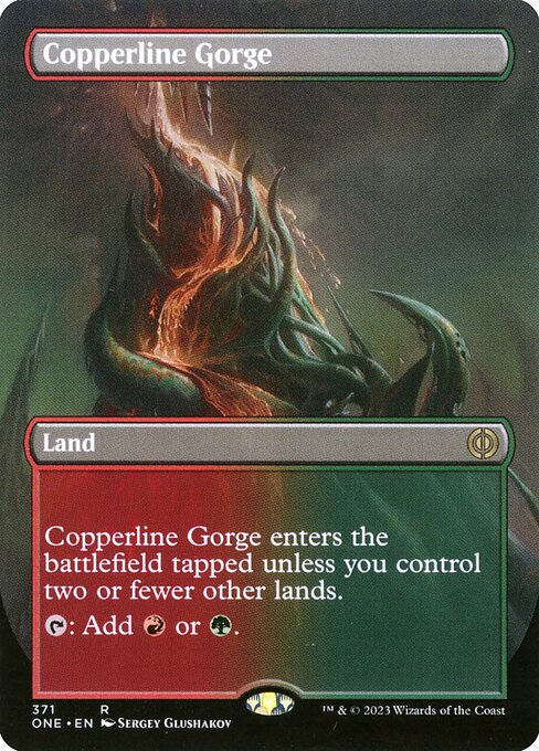 Phyrexia: All Will Be One - 371 - Copperline Gorge - Rare - C - Non-foil