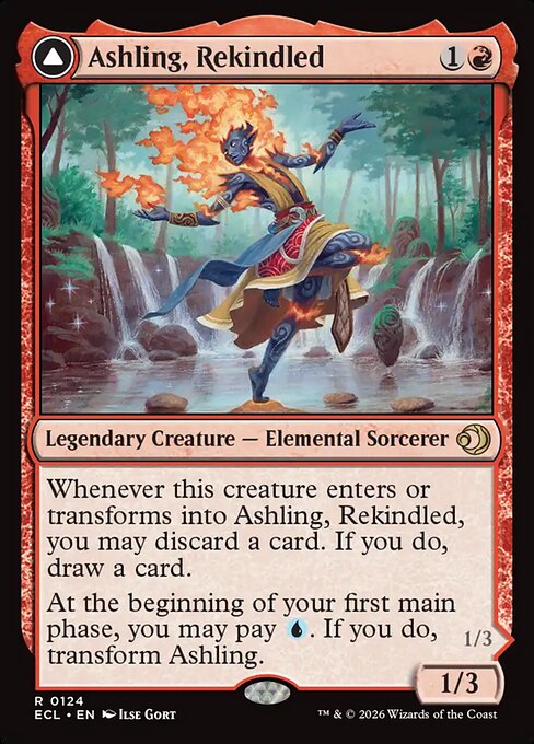 Lorwyn Eclipsed - 124 - Ashling, Rekindled // Ashling, Rimebound - Rare - C - Non-foil
