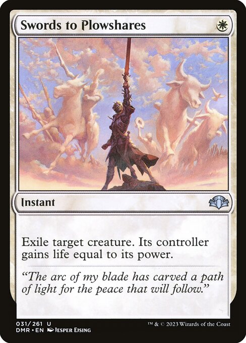 Dominaria Remastered - 31 - Swords to Plowshares - Uncommon - W - Non-foil