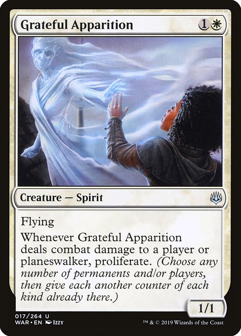 War of the Spark - 17 - Grateful Apparition - Uncommon - W - Non-foil