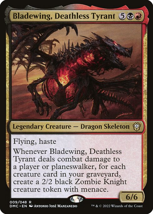 Dominaria United Commander - 9 - Bladewing, Deathless Tyrant - Rare - BR - Non-foil
