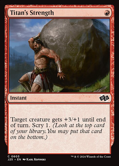 Foundations Jumpstart - 603 - Titan's Strength - Common - R - Non-foil