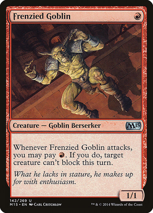 Magic 2015 - 142 - Frenzied Goblin - Uncommon - R - Non-foil