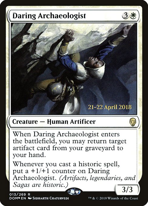 Dominaria Promos - 13s - Daring Archaeologist - Rare - W - Foil - Datestamped Promo