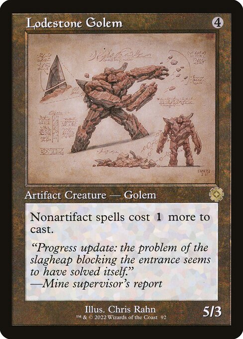 The Brothers' War Retro Artifacts - 92 - Lodestone Golem - Rare - C - Non-foil