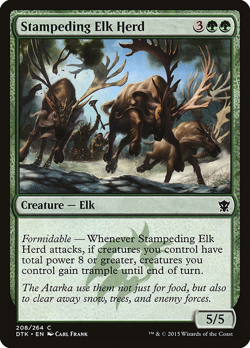 Dragons of Tarkir - 208 - Stampeding Elk Herd - Common - G - Non-foil
