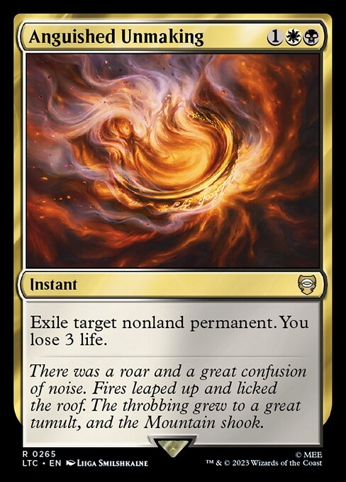 Tales of Middle-earth Commander - 265 - Anguished Unmaking - Rare - WB - Non-foil