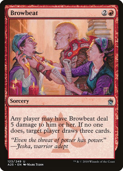 Masters 25 - 123 - Browbeat - Uncommon - R - Non-foil