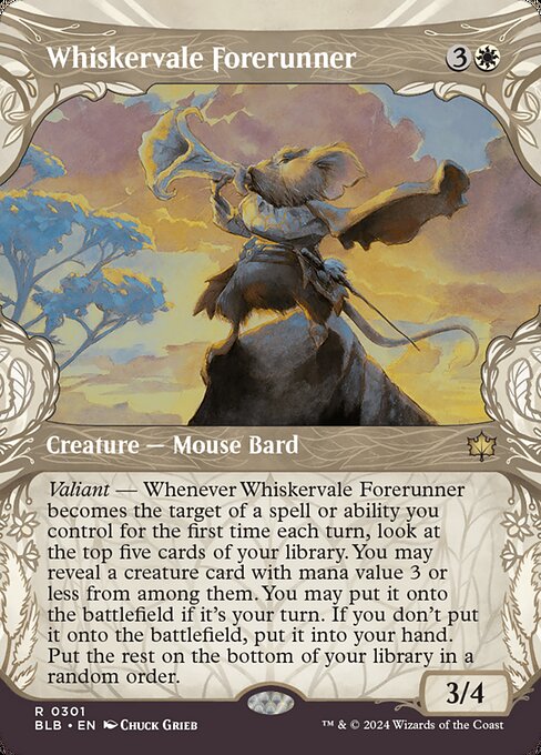 Bloomburrow - 301 - Whiskervale Forerunner - Rare - W - Non-foil