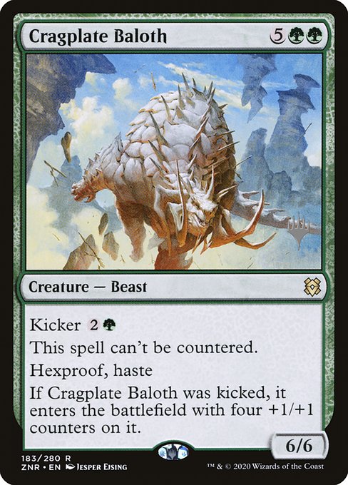 Zendikar Rising Promos - 183p - Cragplate Baloth - Rare - G - Foil - Promo
