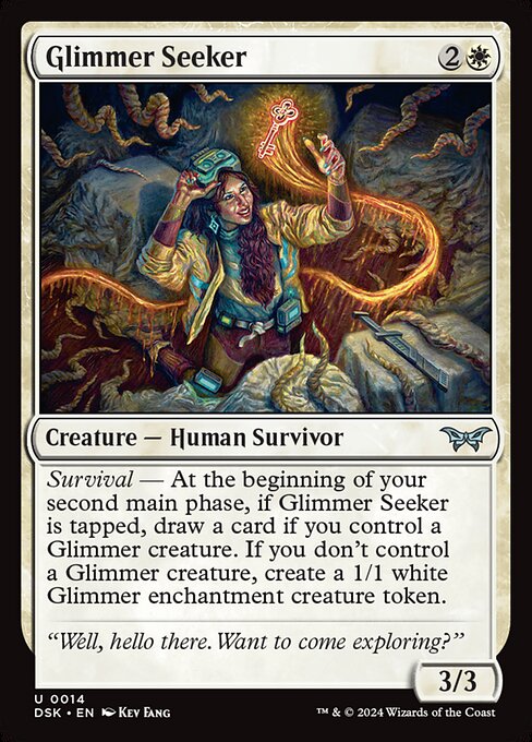 Duskmourn: House of Horror - 14 - Glimmer Seeker - Uncommon - W - Non-foil