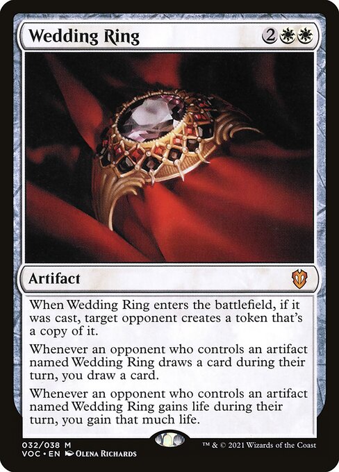 Crimson Vow Commander - 32 - Wedding Ring - Mythic - W - Non-foil