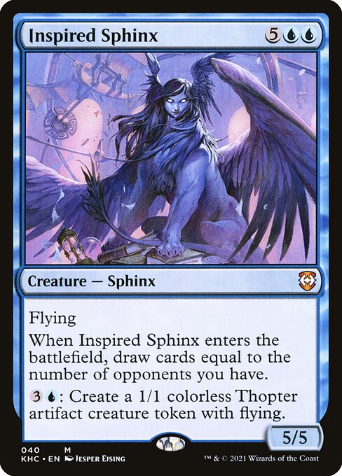 Kaldheim Commander - 40 - Inspired Sphinx - Mythic - U - Non-foil