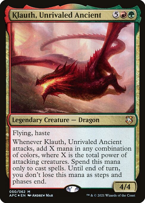 Forgotten Realms Commander - 50 - Klauth, Unrivaled Ancient - Mythic - RG - Foil
