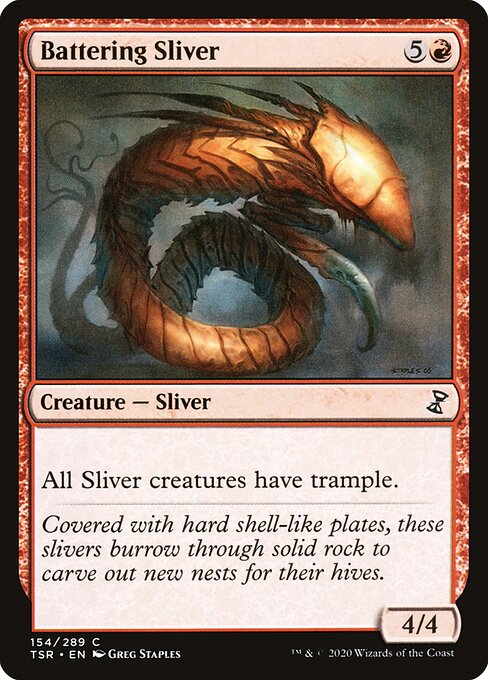 Time Spiral Remastered - 154 - Battering Sliver - Common - R - Non-foil