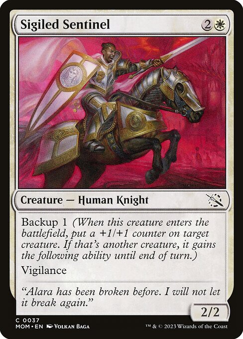 March of the Machine - 37 - Sigiled Sentinel - Common - W - Non-foil