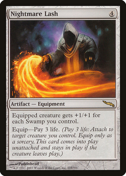 Mirrodin - 219 - Nightmare Lash - Rare - C - Non-foil