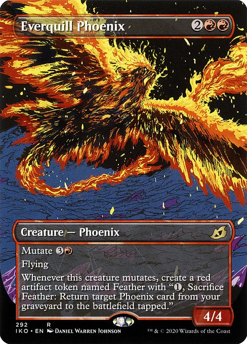 Ikoria: Lair of Behemoths - 292 - Everquill Phoenix - Rare - R - Foil
