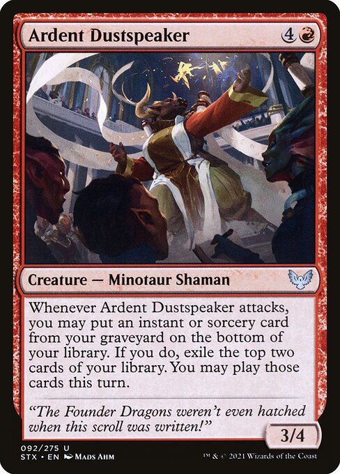 Strixhaven: School of Mages - 92 - Ardent Dustspeaker - Uncommon - R - Non-foil