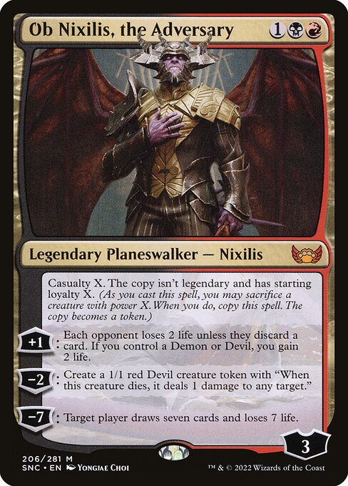 Streets of New Capenna - 206 - Ob Nixilis, the Adversary - Mythic - BR - Non-foil