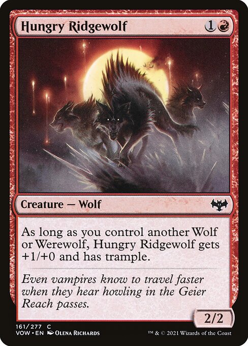 Innistrad: Crimson Vow - 161 - Hungry Ridgewolf - Common - R - Non-foil