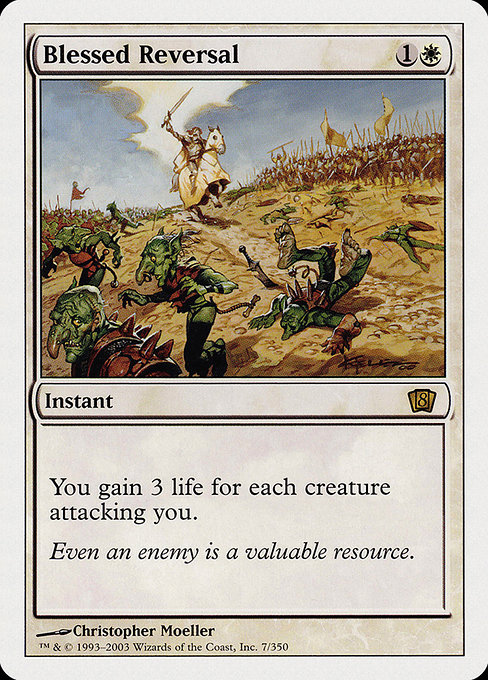 Eighth Edition - 7 - Blessed Reversal - Rare - W - Non-foil