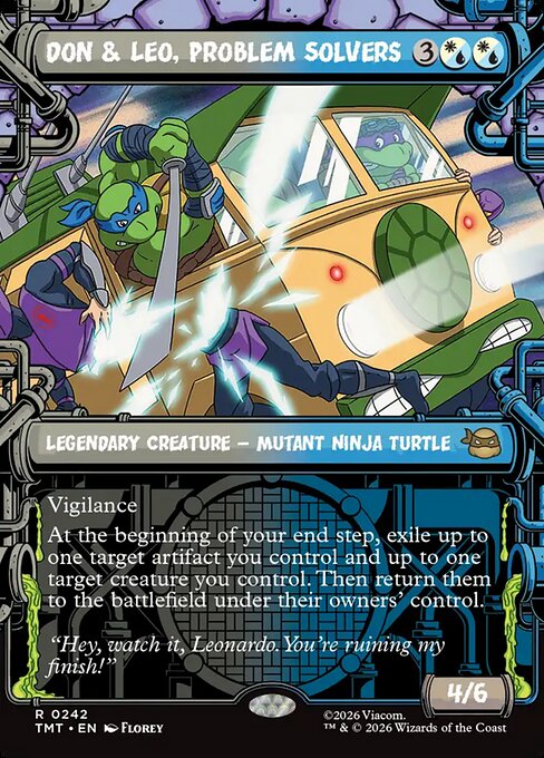 Teenage Mutant Ninja Turtles - 242 - Don & Leo, Problem Solvers - Rare - WU - Non-foil