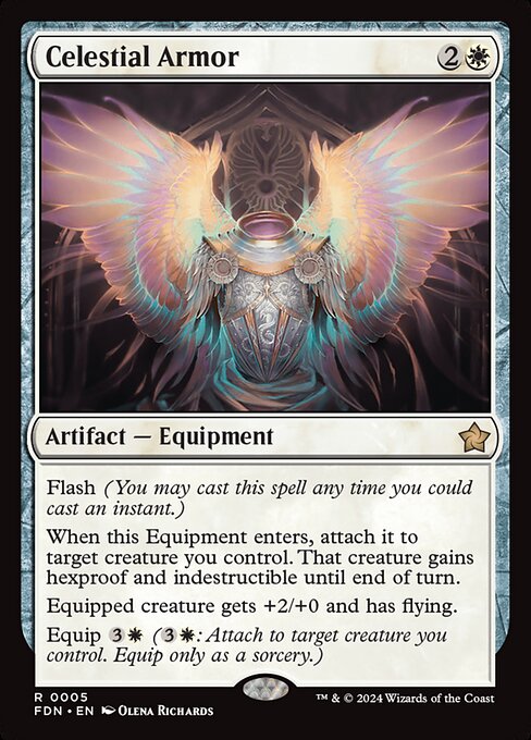 Foundations - 5 - Celestial Armor - Rare - W - Foil