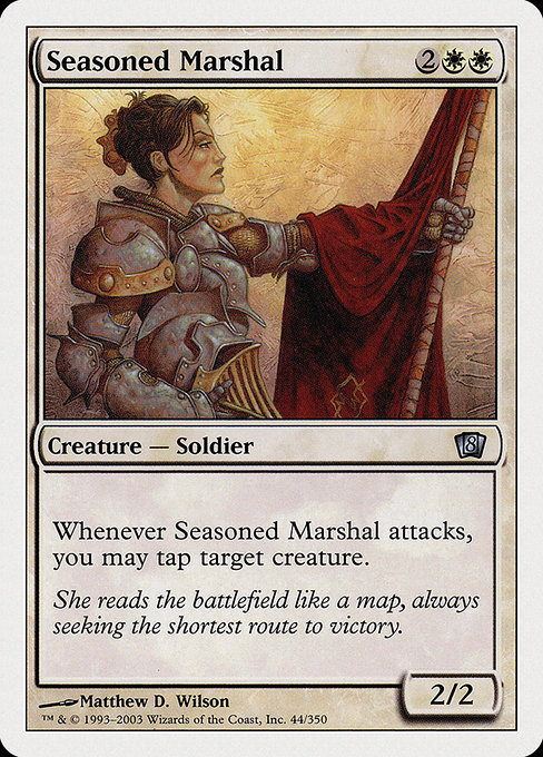 Eighth Edition - 44 - Seasoned Marshal - Uncommon - W - Non-foil