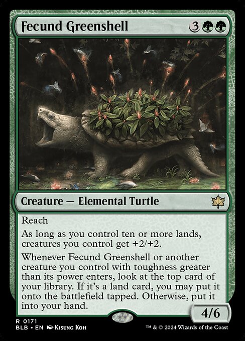 Bloomburrow - 171 - Fecund Greenshell - Rare - G - Non-foil