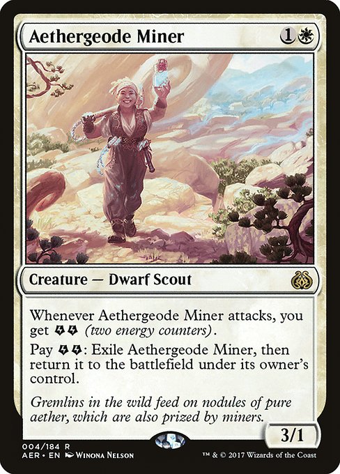 Aether Revolt - 4 - Aethergeode Miner - Rare - W - Non-foil