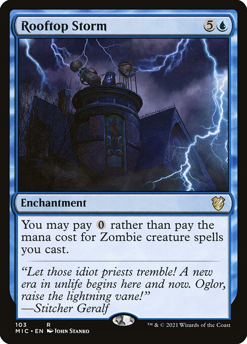 Midnight Hunt Commander - 103 - Rooftop Storm - Rare - U - Non-foil