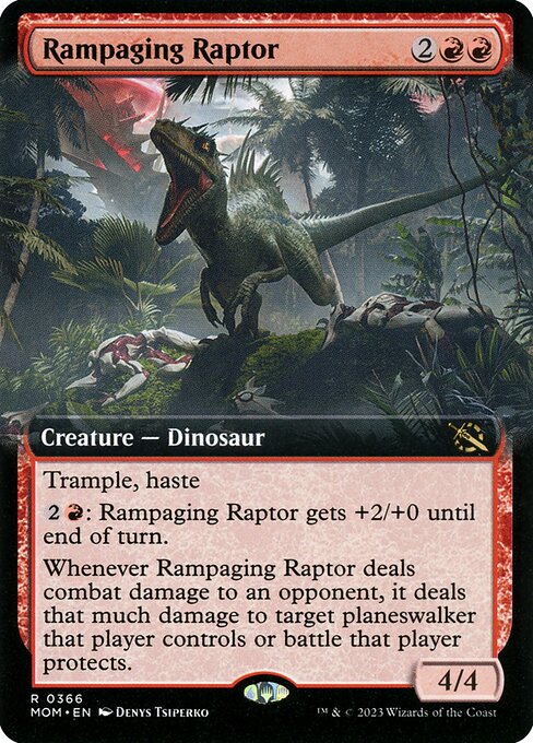 March of the Machine - 366 - Rampaging Raptor - Rare - R - Non-foil