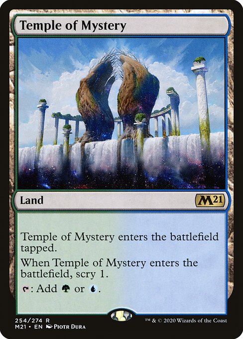 Core Set 2021 - 254 - Temple of Mystery - Rare - C - Foil