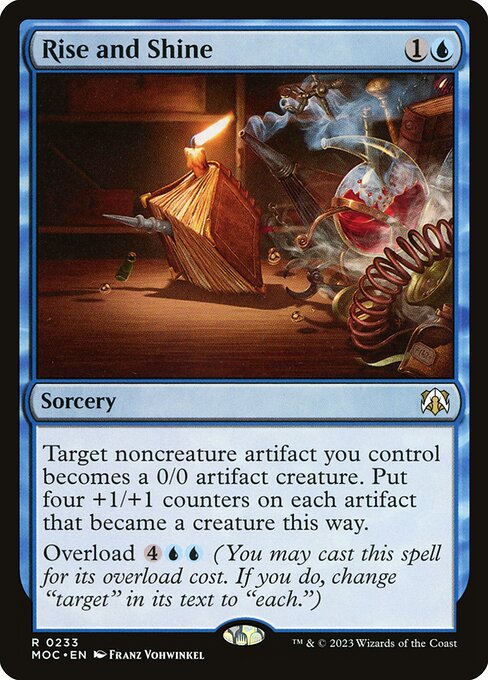 March of the Machine Commander - 233 - Rise and Shine - Rare - U - Non-foil