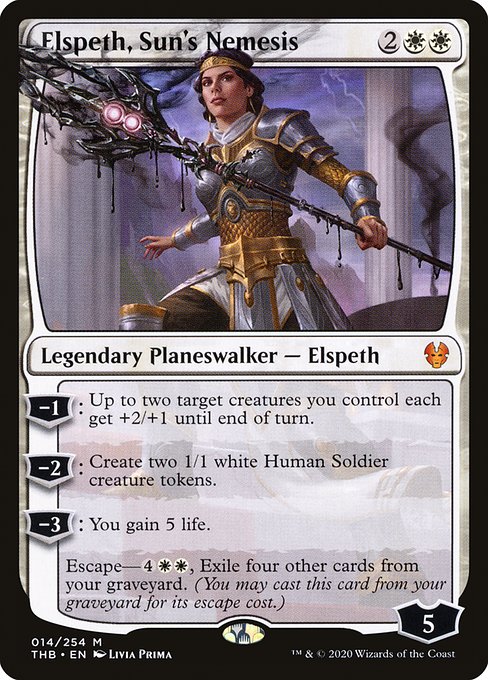 Theros Beyond Death - 14 - Elspeth, Sun's Nemesis - Mythic - W - Foil