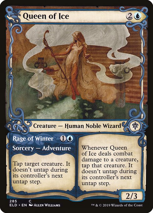 Throne of Eldraine - 285 - Queen of Ice // Rage of Winter - Common - U - Non-foil