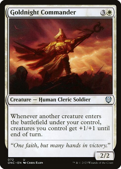 Phyrexia: All Will Be One Commander - 72 - Goldnight Commander - Uncommon - W - Non-foil
