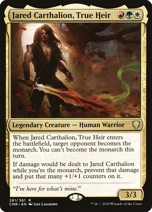 Commander Legends - 281 - Jared Carthalion, True Heir - Rare - Multi - Non-foil
