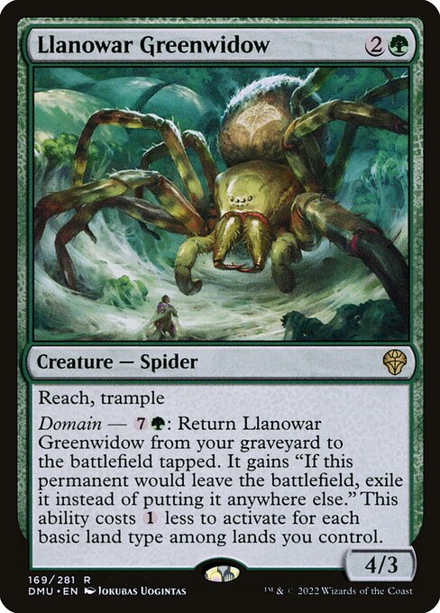 Dominaria United - 169 - Llanowar Greenwidow - Rare - G - Non-foil