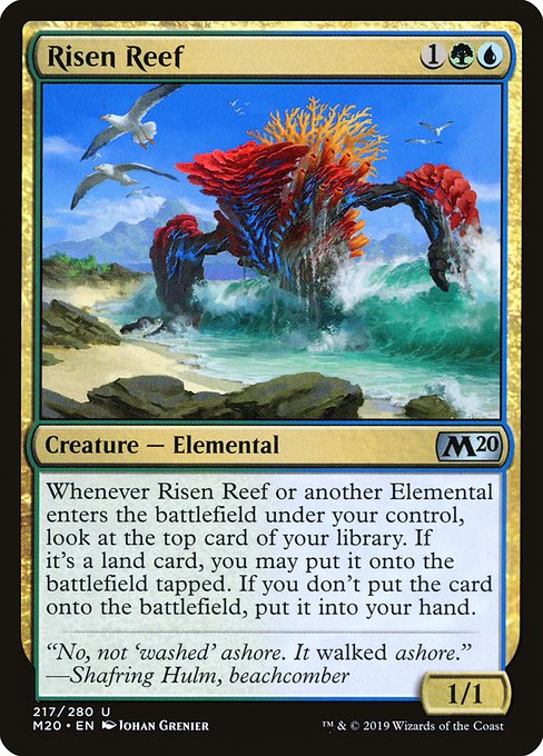 Core Set 2020 - 217 - Risen Reef - Uncommon - UG - Foil