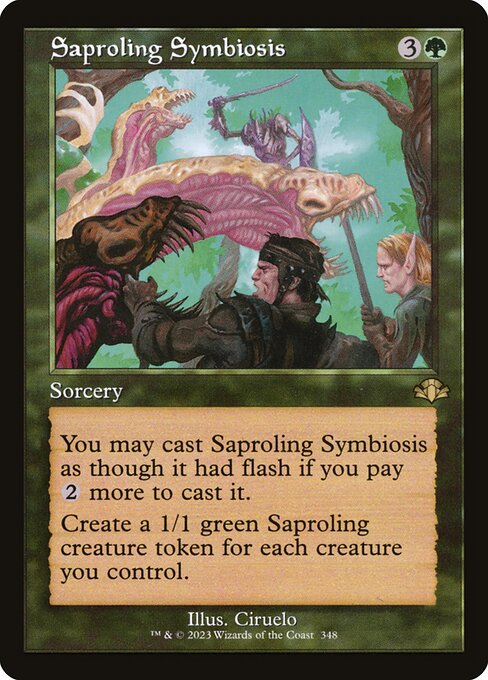 Dominaria Remastered - 348 - Saproling Symbiosis - Rare - G - Foil