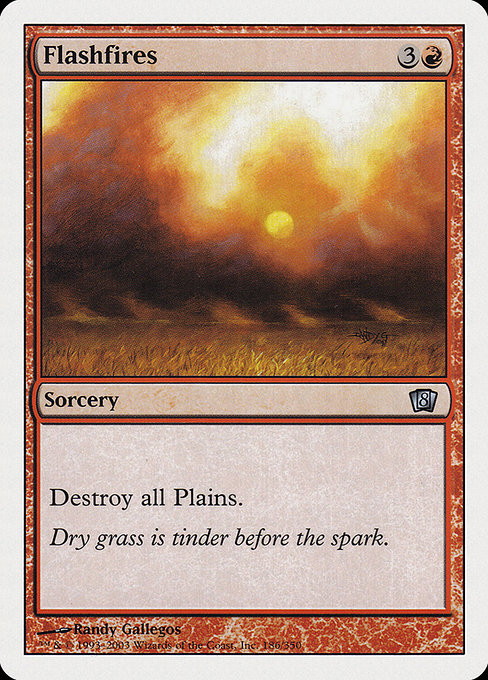 Eighth Edition - 186 - Flashfires - Uncommon - R - Non-foil