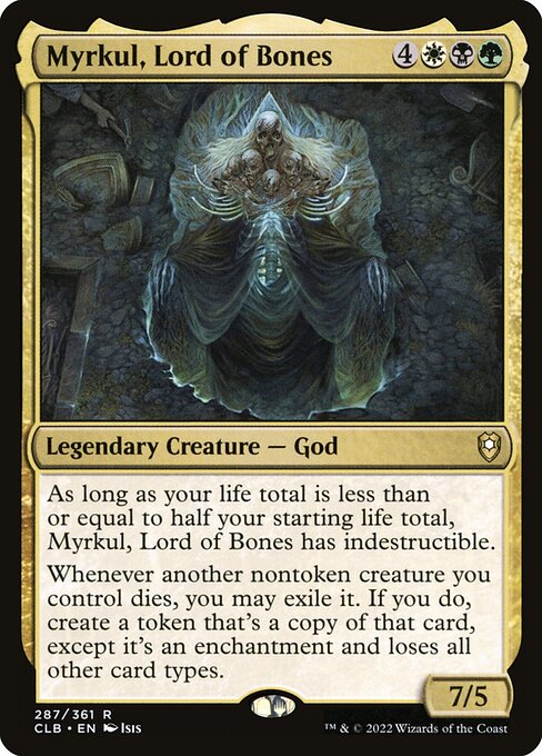 Commander Legends: Battle for Baldur's Gate - 287 - Myrkul, Lord of Bones - Rare - Multi - Foil