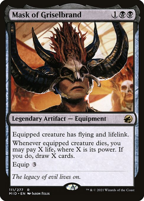 Innistrad: Midnight Hunt - 111 - Mask of Griselbrand - Rare - B - Foil