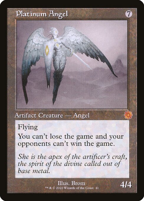 The Brothers' War Retro Artifacts - 41 - Platinum Angel - Mythic - C - Non-foil